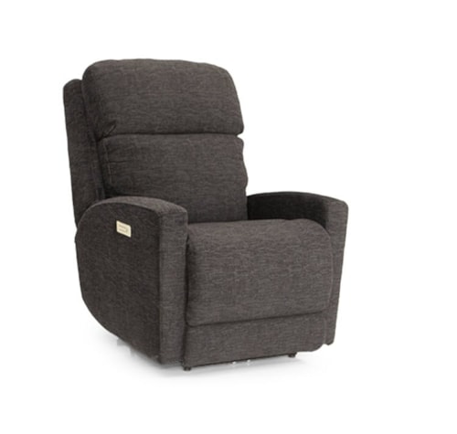 Contemporary Power Recliner with Power Headrest and Lumbar