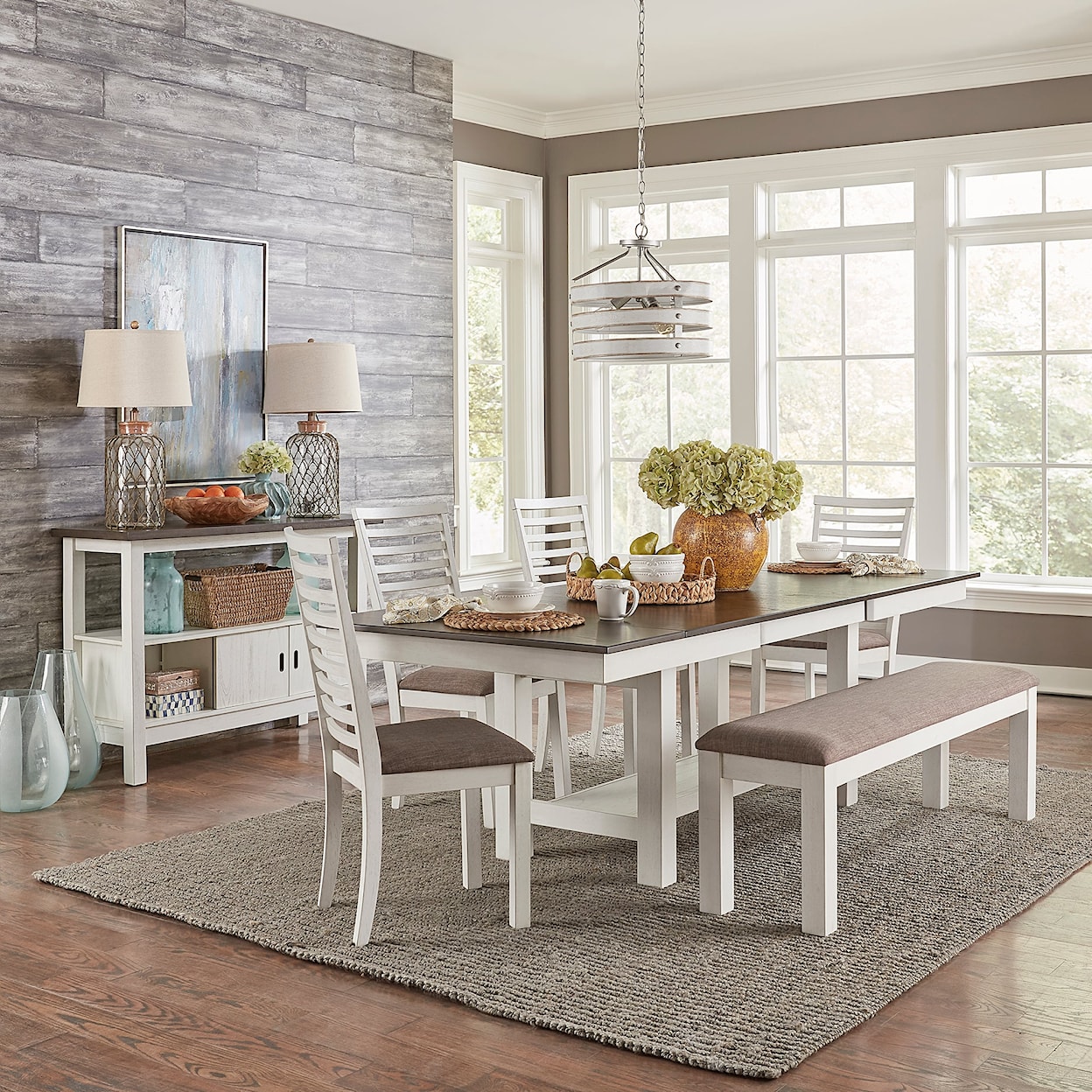 Libby Brook Bay 6-Piece Trestle Dining Set