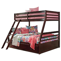 Solid Pine Twin/Full Bunk Bed w/ Under Bed Storage