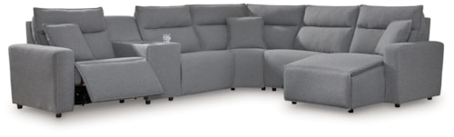 6-Piece Power Reclining Sectional With Chaise