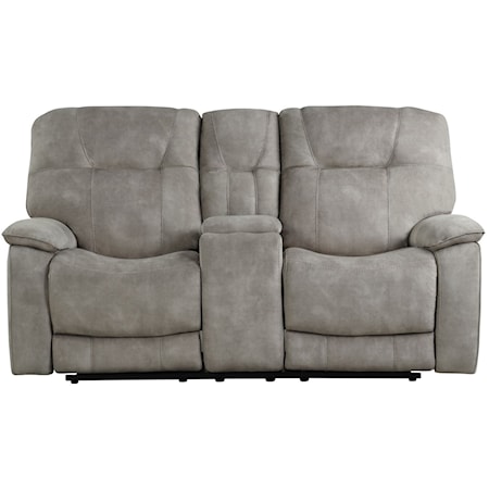 Casual Reclining Loveseat with Cup Holders