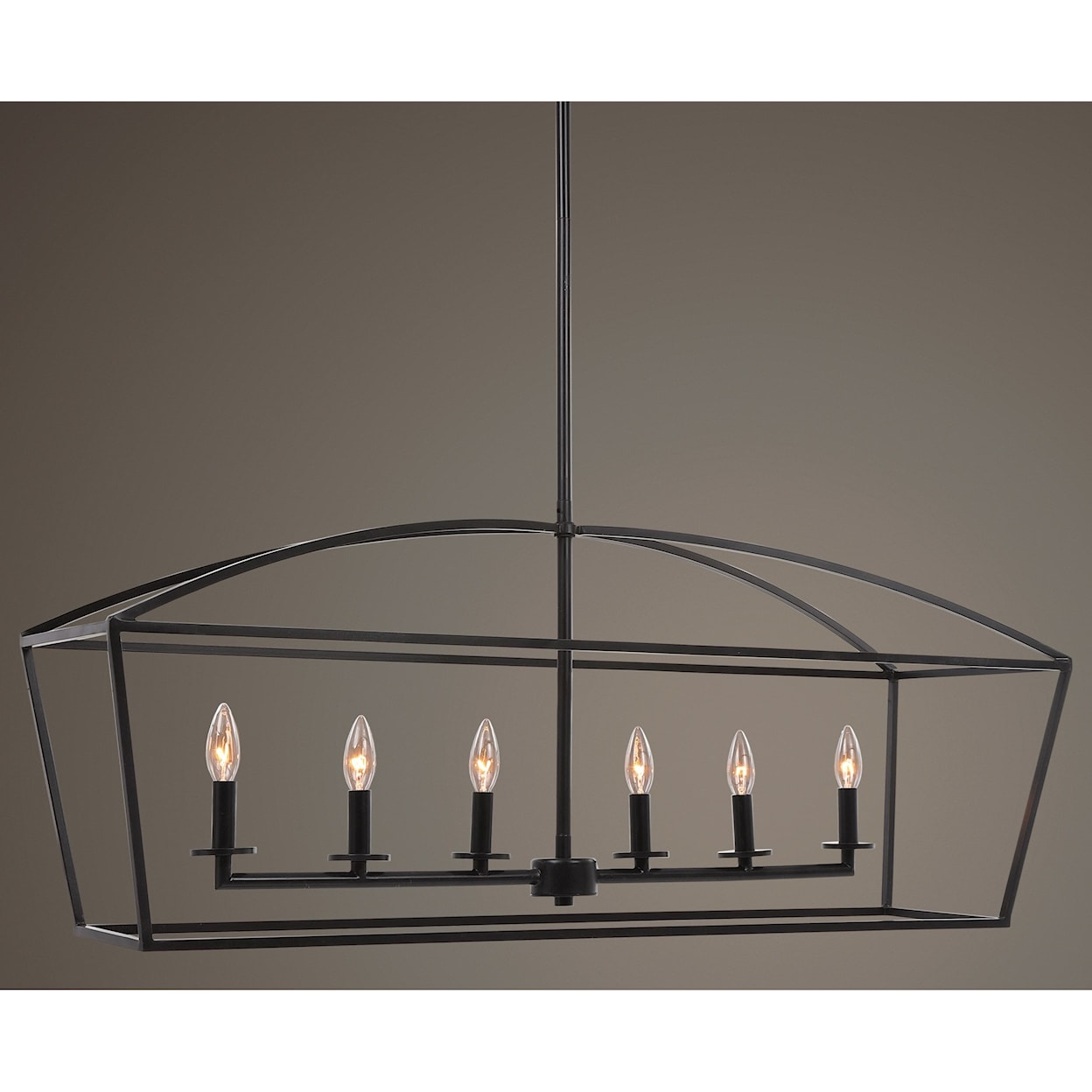 Uttermost Lighting Fixtures - Chandeliers Clayton 6 Light Linear Chandelier