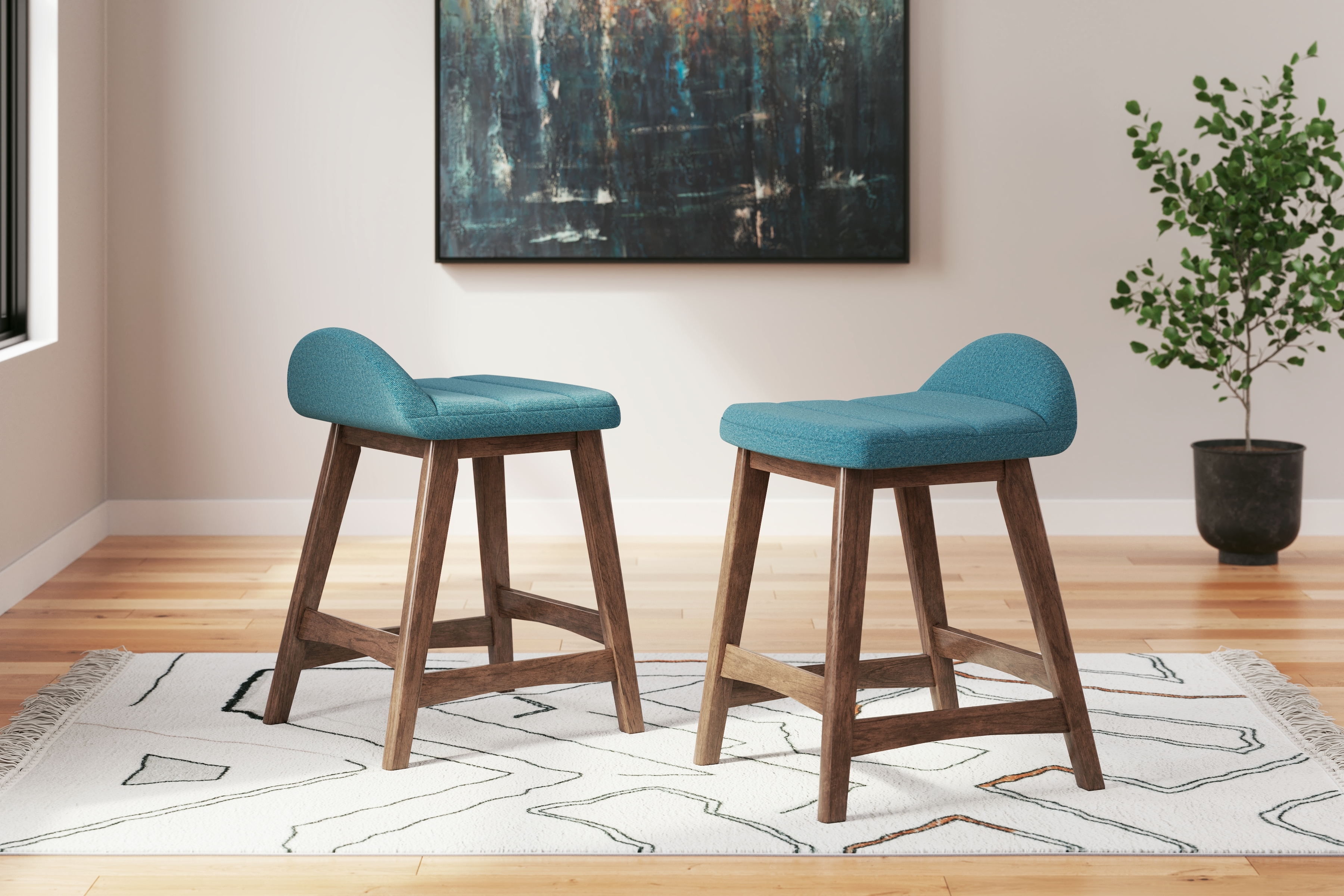 Signature Design by Ashley Lyncott Upholstered Barstool