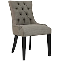 Fabric Dining Chair with Button Tufting