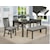 Crown Mark Nina Relaxed Vintage 6-Piece Dining Set with Upholstered Bench