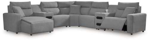 7-Piece Power Reclining Sectional With Chaise