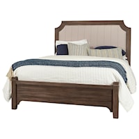 King Upholstered Bed with Low Profile Footboard