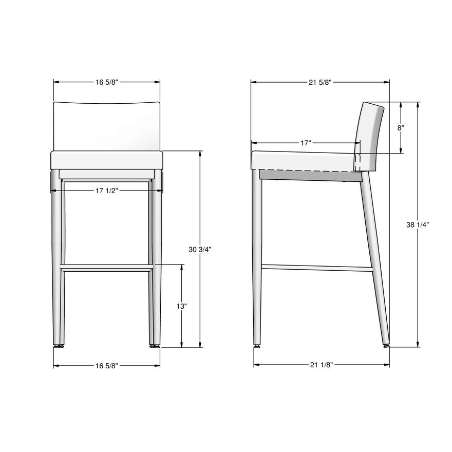 Amisco Hanson Upholstered Bar Stool