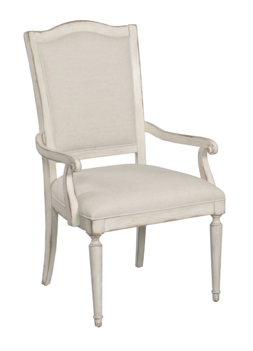 Farmhouse Upholstered Dining Arm Chair