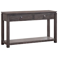 Casual Contemporary 53" Sofa Table with 2 Drawers