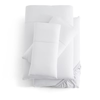 BAMBOO WHITE QUEEN FITTED AND | TOP SHEET