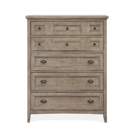 Five Drawer Chest with Felt-Lined Top Drawer