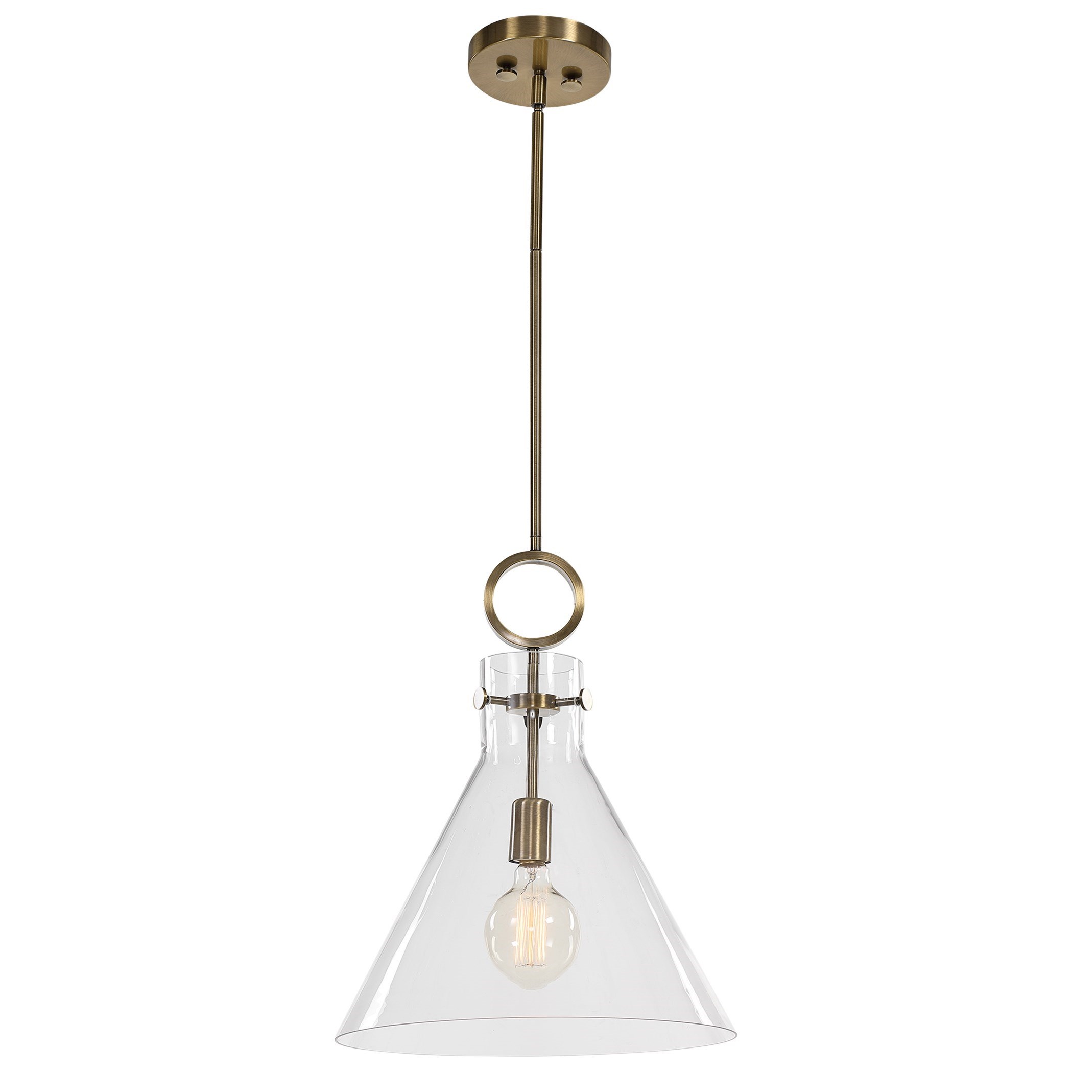 Uttermost Lighting Fixtures - Pendant Lights Imbuto Funnel Glass 1 Light Pendant