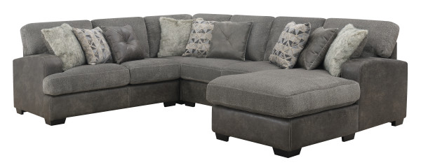 4-Piece Sectional with RSF Chaise