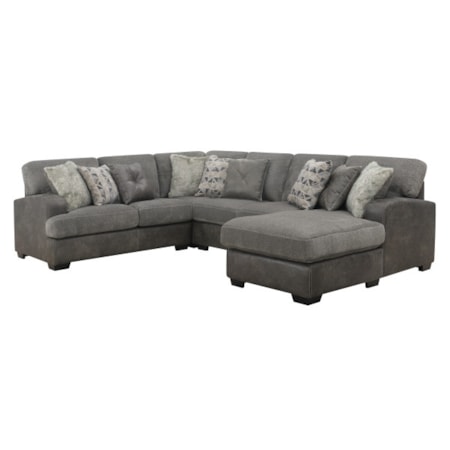 4-Piece Sectional with RSF Chaise