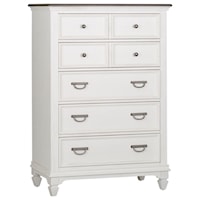 Cottage 5-Drawer Chest with Felt-Lined Top Drawers