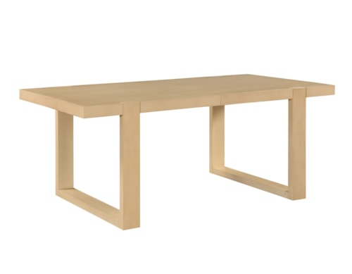Contemporary 77"-95" Double-Pedestal Dining Table with 18" Leaf