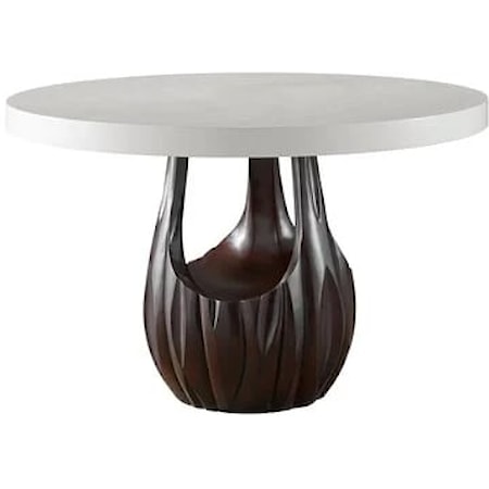 Transitional Round Dining Table