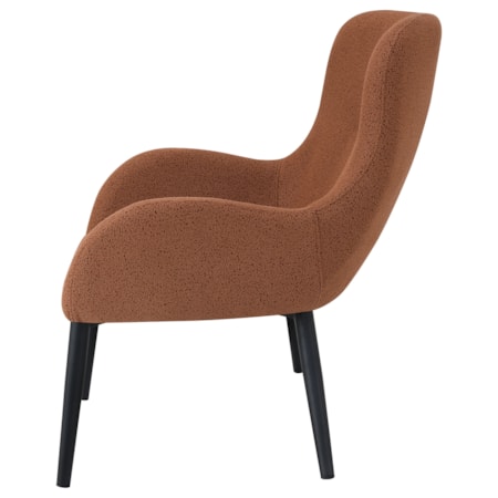 Calvin Modern Arm Accent Chair Rust