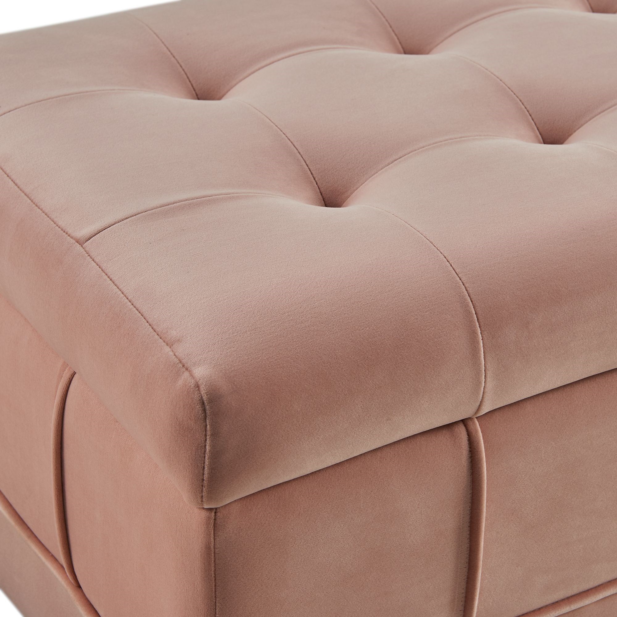 Elements International Crosby- Tufted Storage Ottoman