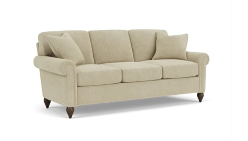 Transitional 3-Seat Sofa with Rolled Arms