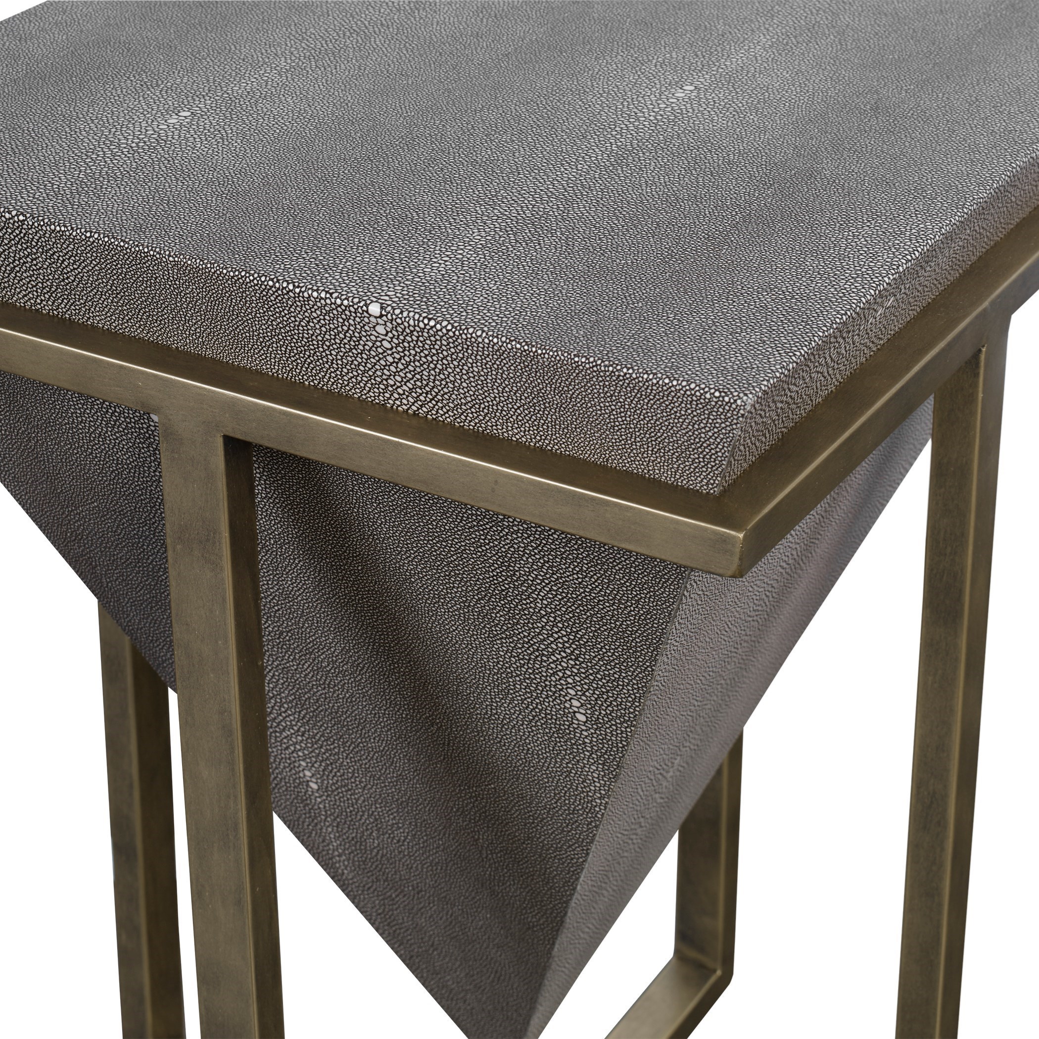 Uttermost Accent Furniture - Occasional Tables Bertrand Shagreen Accent Table