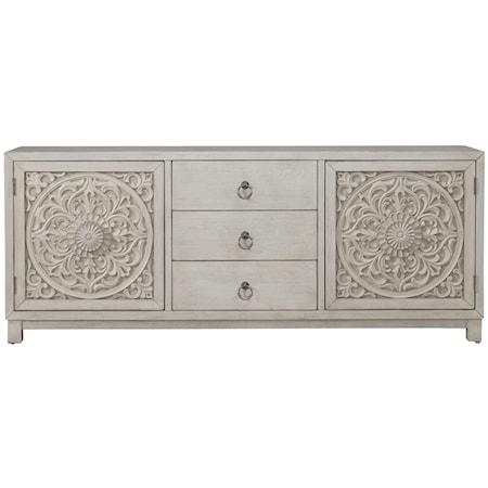 Global 3-Drawer Accent Cabinet with Wire Mangement