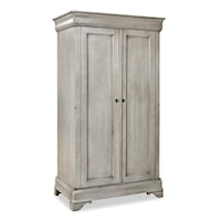 Traditional Bedroom Armoire with Adjustable Shelves
