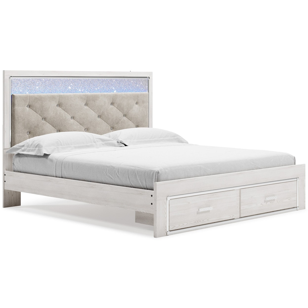 Benchcraft Altyra King Storage Bed with Upholstered Headboard