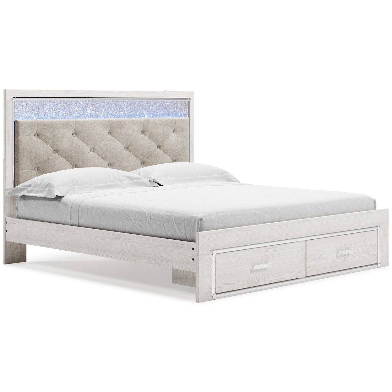 Ashley Signature Design Altyra King Storage Bed with Upholstered Headboard