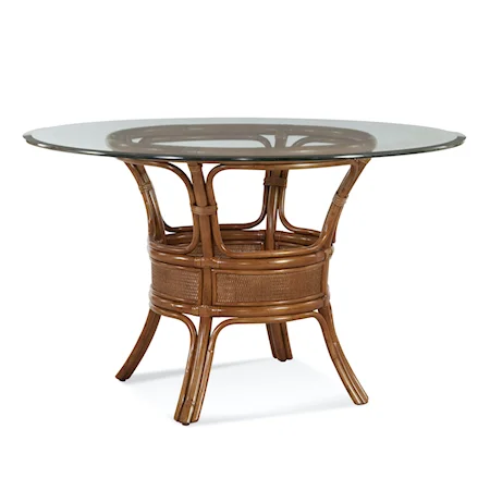 Drury Lane 48" Round Glass Top Dining Table