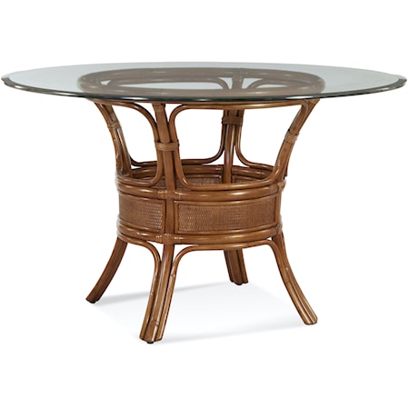 Drury Lane 60" Round Glass Top Dining Table