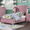 Furniture of America Zohar Twin Bed Pink