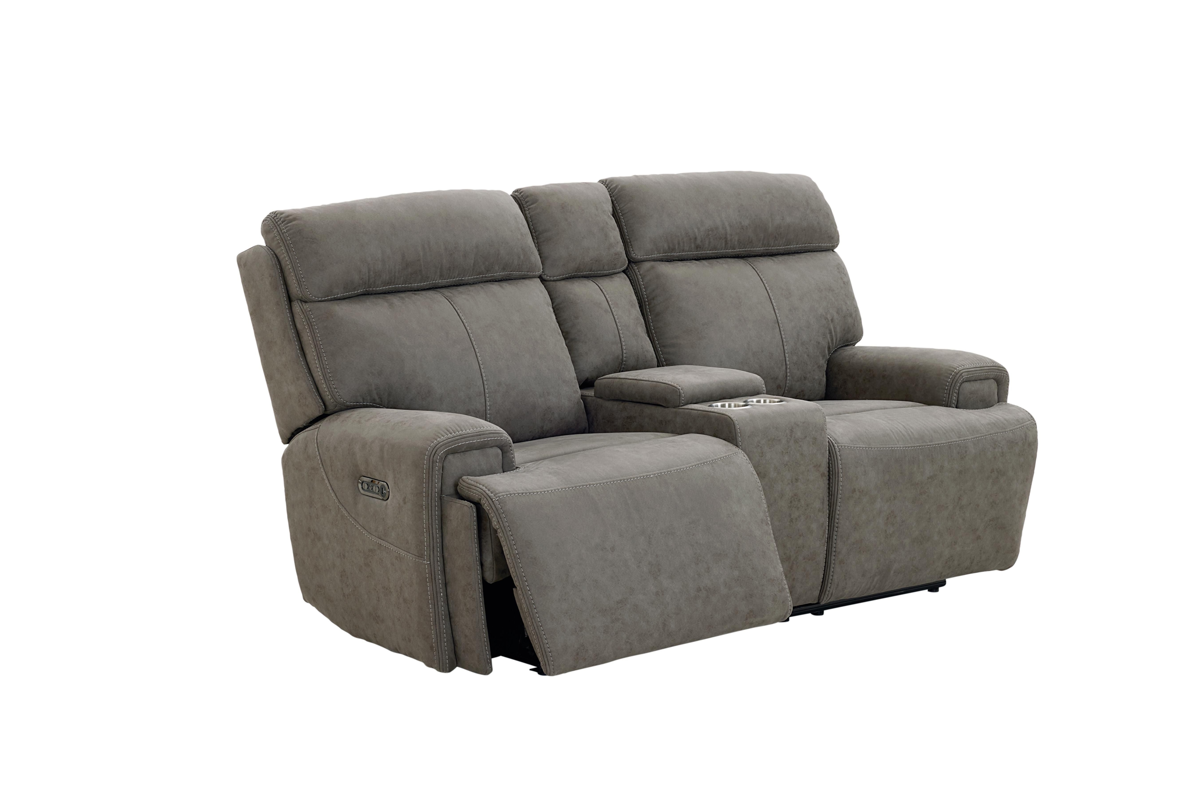 Bassett Club Level - Nathan Motion Loveseat w/Power & Console