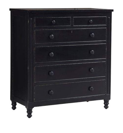 Transitional Secretary Chest with Drop-Front Drawer and Charging Station