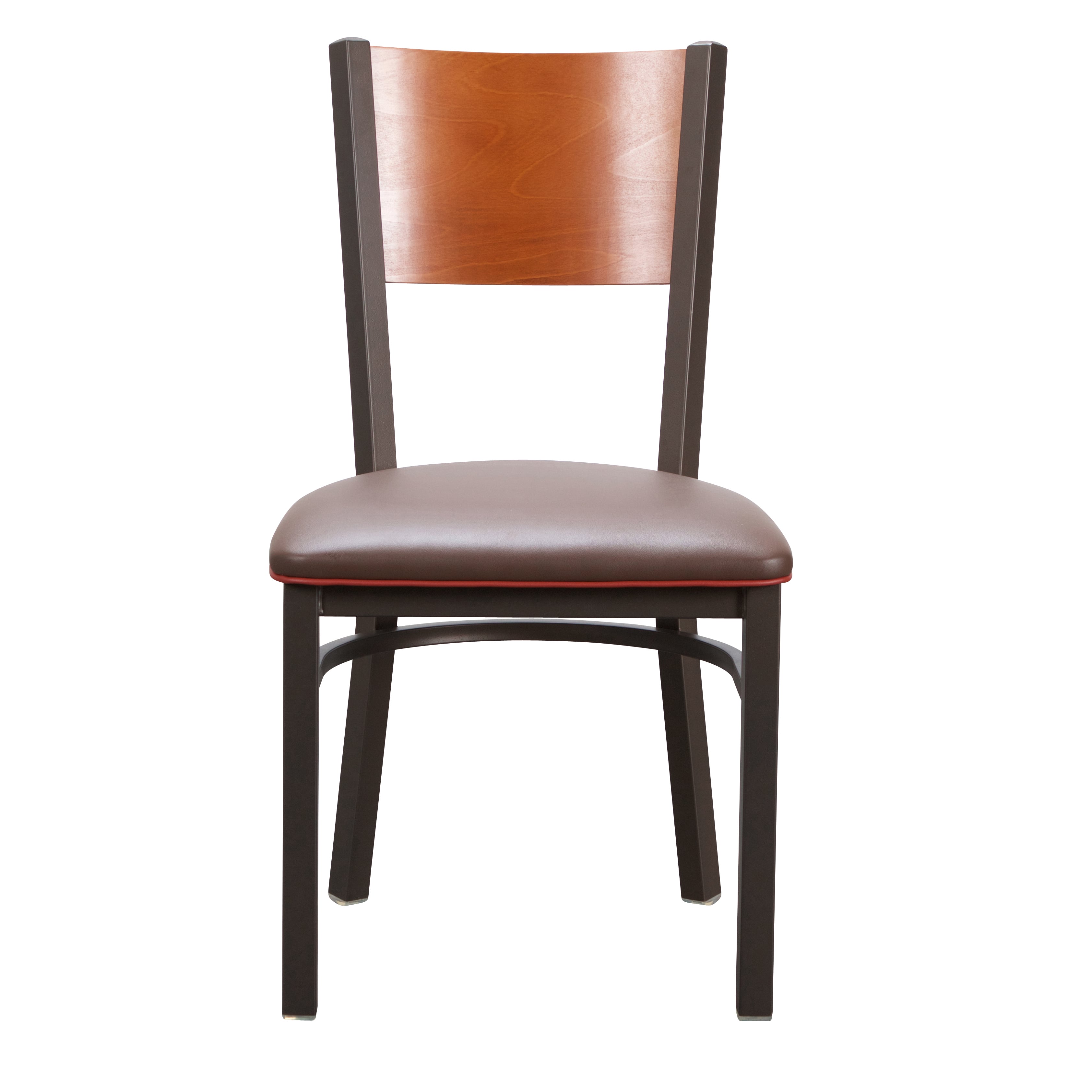 Sylas Blk Uph Mtl Side Chair W Wood Bk