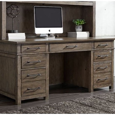 7-Drawer Double Pedestal Desk