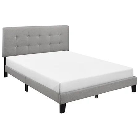 Contemporary Queen Upholstered Bed with Adjustable Headboard