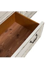 Cedar-lined drawer with fully stained interior