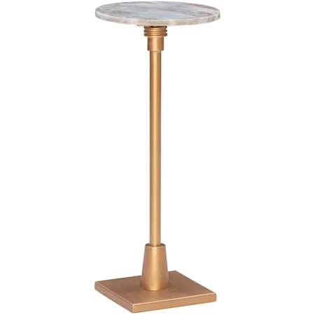 Adj Drink Table Gold With Sandy Marble