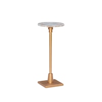 Cotemporary Gold Marble Adjustable Accent Table