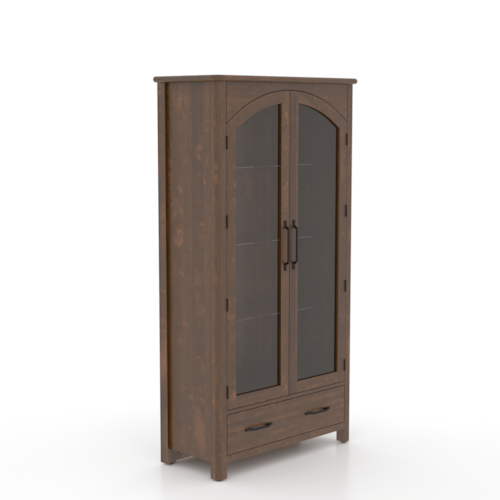 Transitional 2-Door Cabinet Buffet w/Interior Lighting