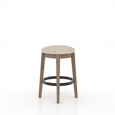 Customizable Upholstered Fixed Stool