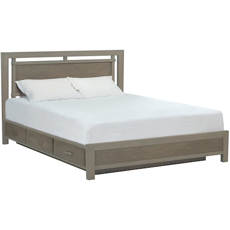 King Panel Storage Bed