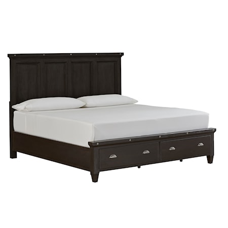 Queen Panel Storage Bed