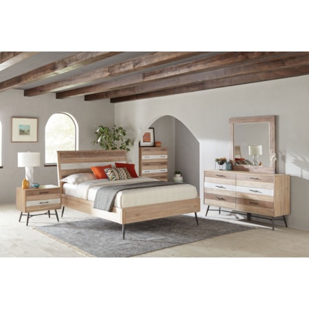 5-piece Cal King Bedroom Set Rough Sawn