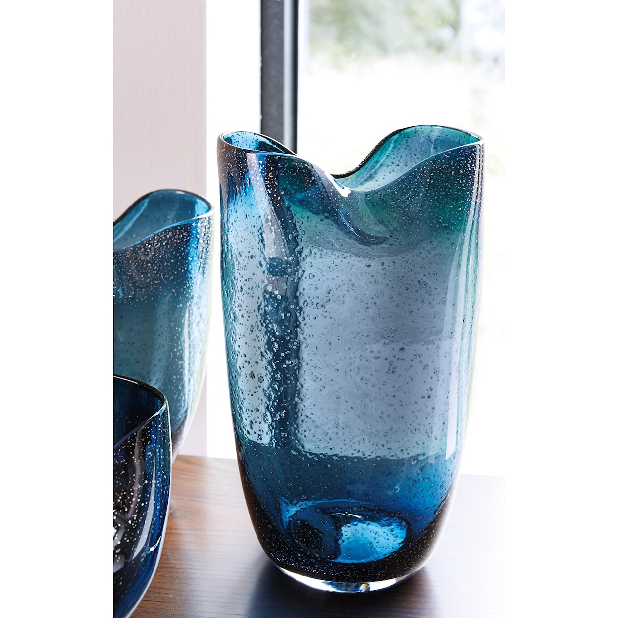 Signature Design by Ashley Accents Didrika Blue Vase