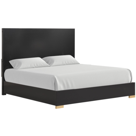 Queen Panel Bed Black