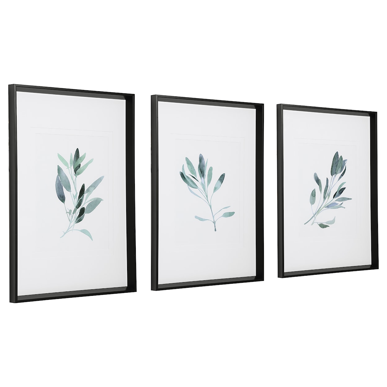 Uttermost Simple Sage Simple Sage Watercolor Prints S/3