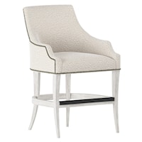Upholstered Counter Bar Stool With Nail Head Trim
